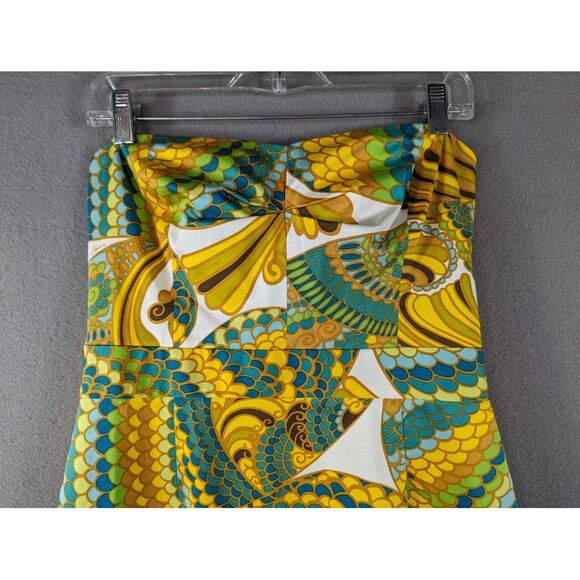 Banana Republic Trina Turk Collection Cora Pisces Sheath Strapless Dress Sz 4 - Picture 3 of 12